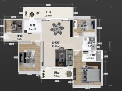 海丰华耀城 4室 2厅 129.58平米