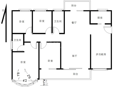 海丰雍悦豪苑 4室 2厅 143平米