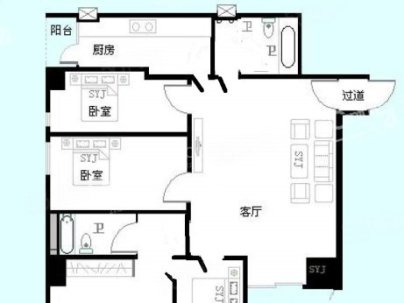 锦湖园公寓 3室 1厅 171平米