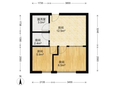 SOCO公社 1室 1厅 62.41平米