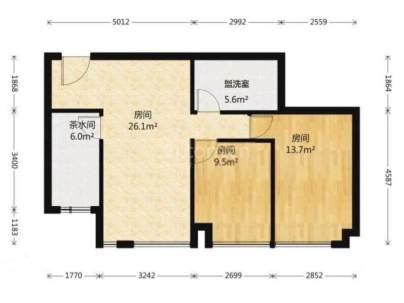 星悦国际 2室 1厅 88.64平米