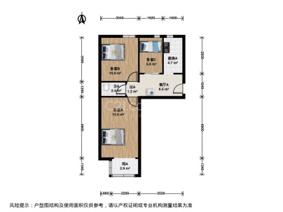 新源西里东街 2室 1厅 56.63平米