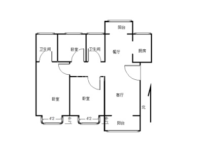 林溪天悦 3室 2厅 120平米