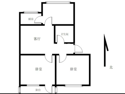 帘子布厂家属院 2室 1厅 63平米