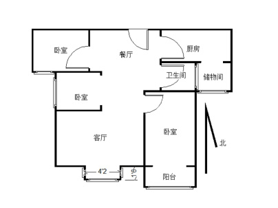 水岸豪庭 3室 2厅 109.14平米