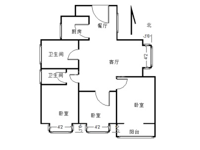 湖光明珠 3室 2厅 168平米