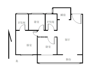 林溪天悦 3室 2厅 108平米