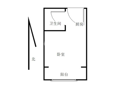 盛润广场 1室 1厅 43平米