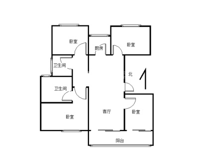 中梁壹号院 4室 2厅 128平米