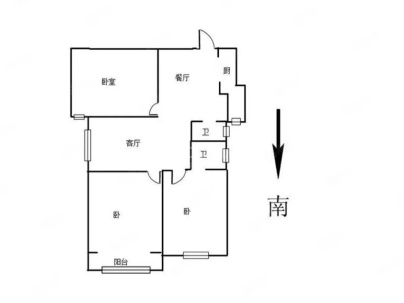 劳模小区 3室 2厅 128平米