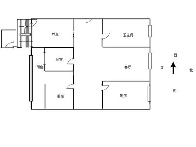 新程街社区 3室 1厅 95平米