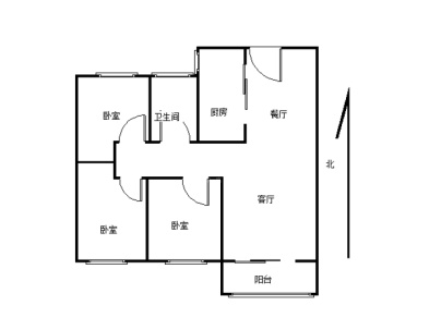 常绿大悦城 3室 2厅 88平米