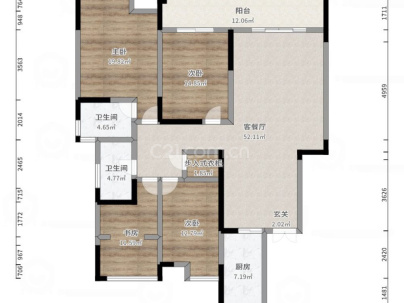 建业十八城二期洋房 4室 2厅 184.43平米