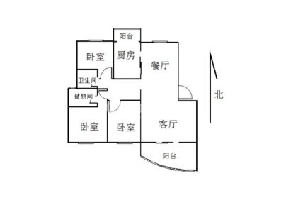 明珠城市花园 3室 2厅 133平米