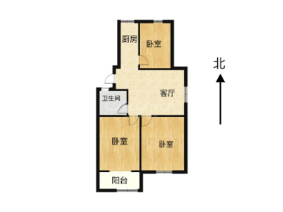 山水华庭 3室 1厅 89.9平米