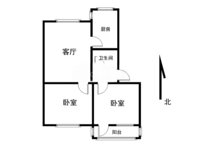 黄楝树丝织厂家属院 2室 1厅 61平米