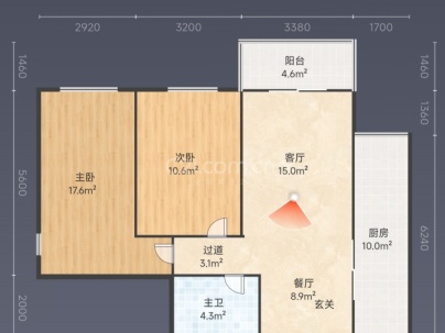 鑫鸿嘉园 （凌云路） 2室 2厅 98平米