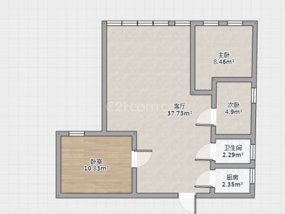 泰玺华庭 3室 1厅 99.8平米