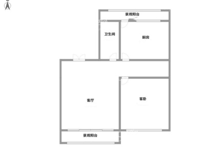 世邦东城一号 2室 1厅 76平米