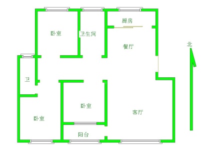 昆吾花园二期 3室 2厅 137平米