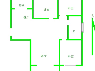 翰林苑 3室 2厅 123.36平米