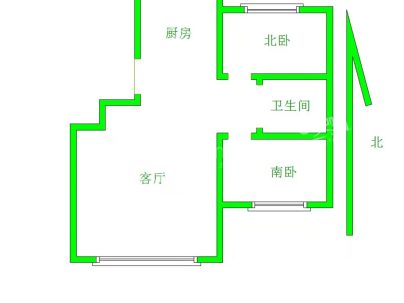 叠翠园小区 2室 1厅 62.7平米