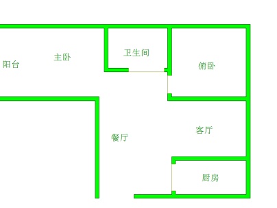 湖畔御景 2室 2厅 92.5平米