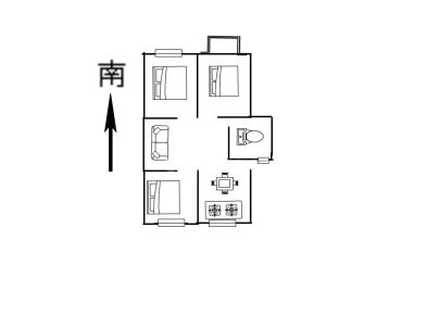 宏芝苑 3室 1厅 90平米