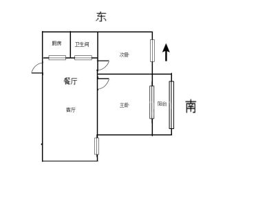 紫薇苑 2室 1厅 85.35平米