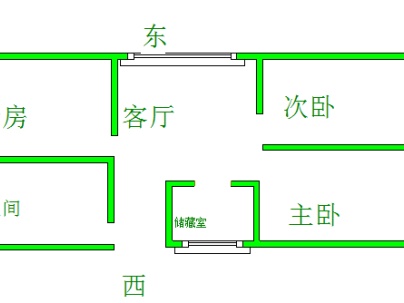 梁永明开发楼 3室 1厅 92平米