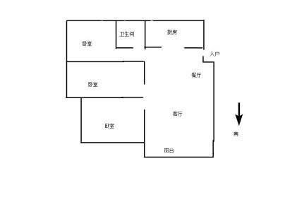 顺龙花园 3室 2厅 114平米