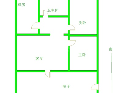 国宾壹号（京洲家园）北 2室 2厅 89平米