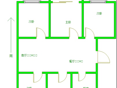 抗战路路口绿楼 3室 1厅 111平米