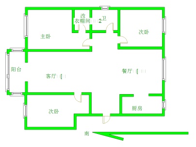 玉兰花城金桂苑 3室 2厅 120平米