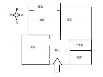 瑞景凯旋城 2室 2厅 91平米