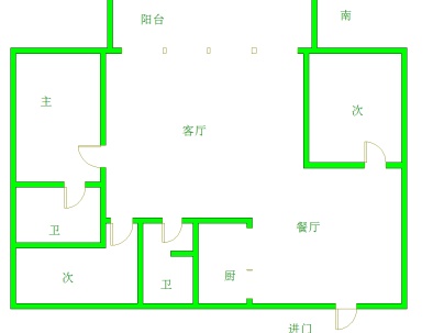 汉都中国府 3室 2厅 127平米