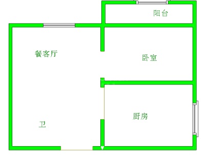 闸河路文化局 1室 1厅 50平米