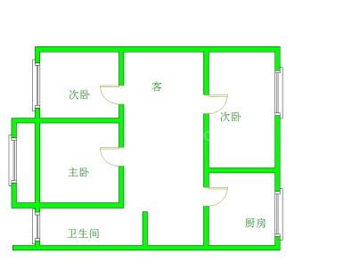 锦绣花园 3室 2厅 105平米