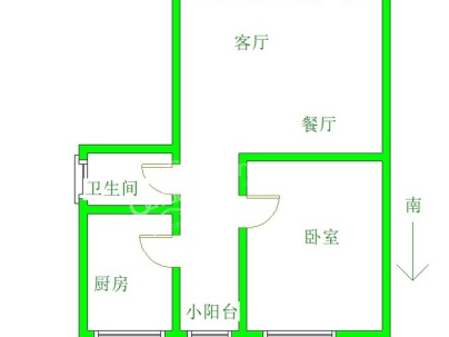 御溪美景 1室 1厅 58平米