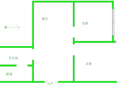 桓谭小区 2室 1厅 76平米