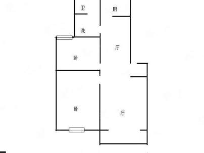 新兴小区 2室 2厅 87平米