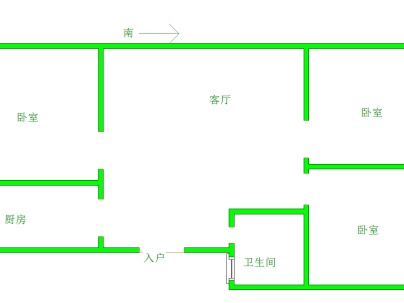 中城社区 3室 1厅 98平米