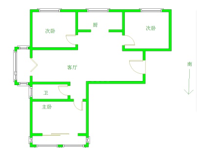 瑞景凯旋城 3室 2厅 110平米