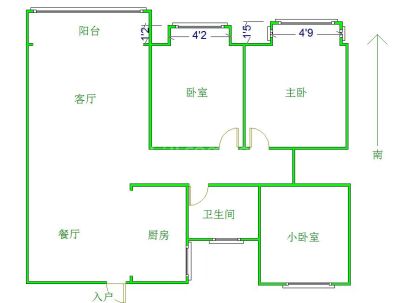 合欢家园 3室 2厅 102平米