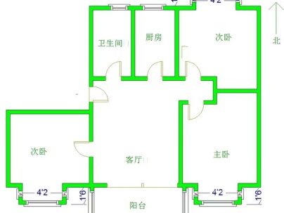 御溪悦榕府 3室 2厅 110平米