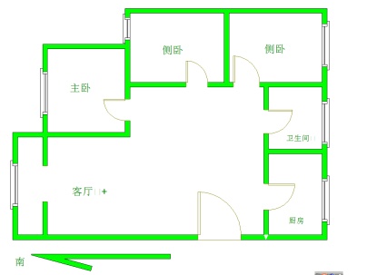 阳光金桂苑 3室 2厅 91平米