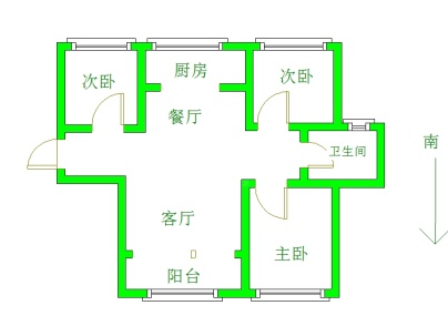 金碧御苑（四里庄回迁房） 3室 2厅 91平米