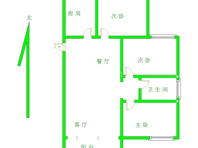 濉河庭院 3室 2厅 108平米