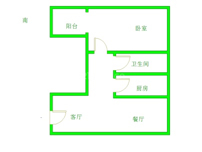 御溪美景 1室 1厅 56平米