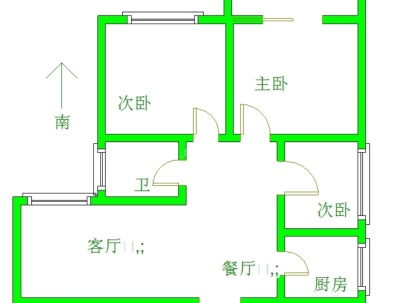 相王府邸 3室 2厅 96平米